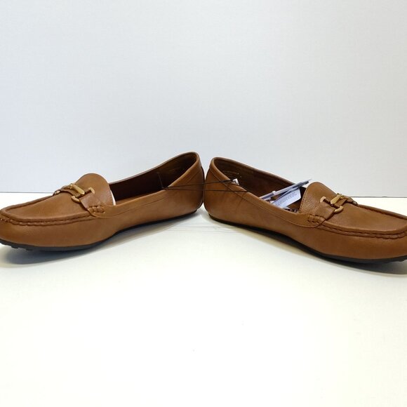 Aerosoles Buckle Loafer Day Drive Moccasin 12W Cognac Flexible Diamond Outsole - Picture 8 of 11